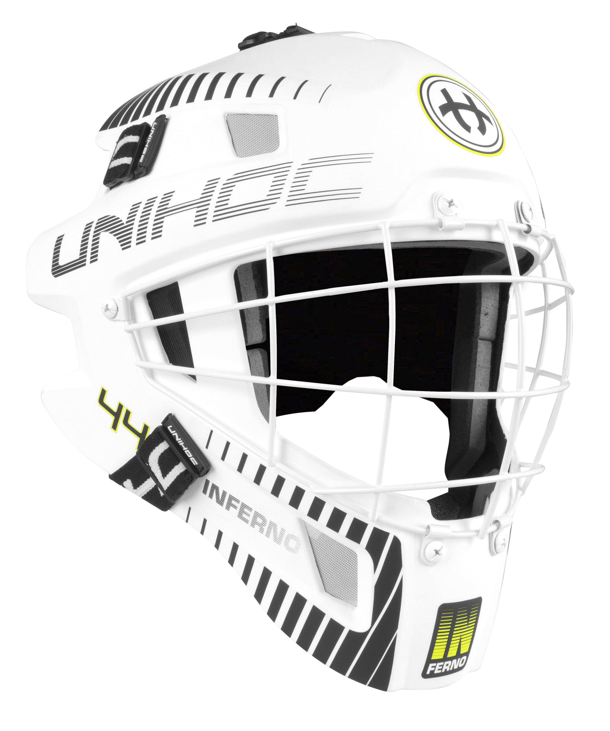 Unihoc Målvaktshjälm Inferno 44 White/Black