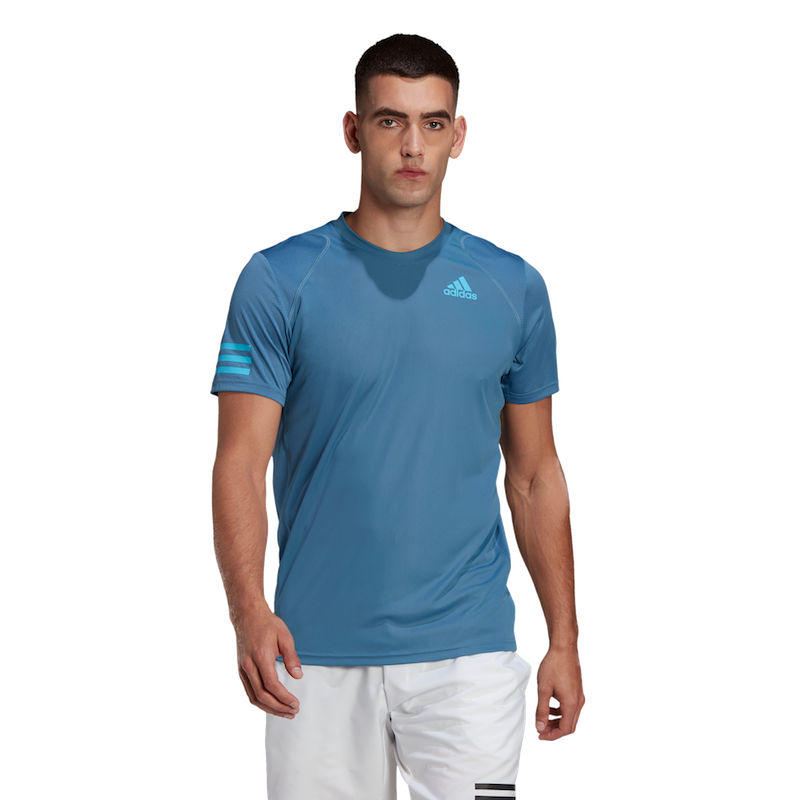 Adidas Club 3-Stripe T-shirt Blue