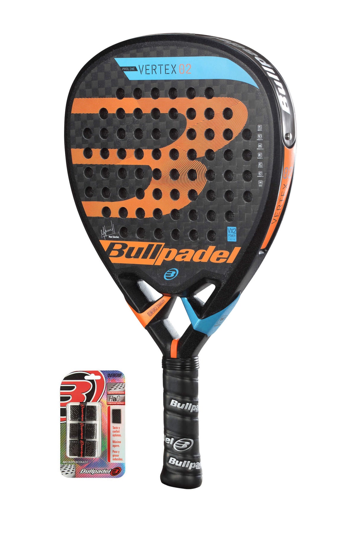 Bullpadel VERTEX-2 + 3-pack Overgrip på köpet