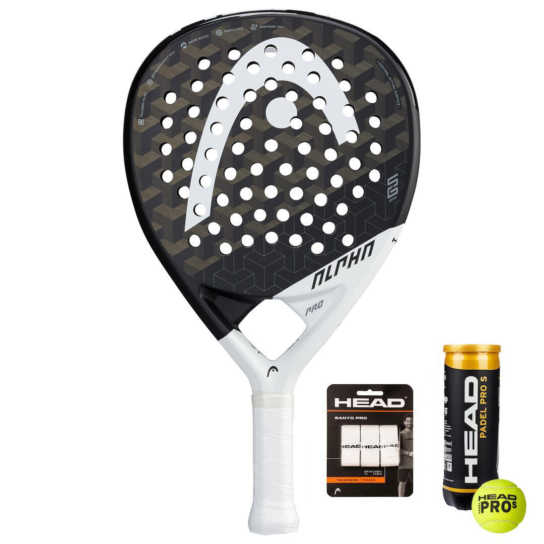 Head Alpha Pro 360+ + Sanyo Grip + Padel Pro S 3B