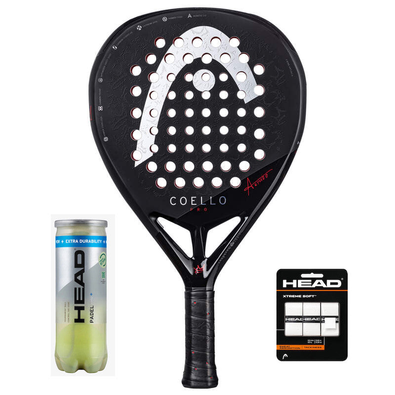 Head Coello Pro 2025 + 3-pack Overgrip + Padel Pro S+